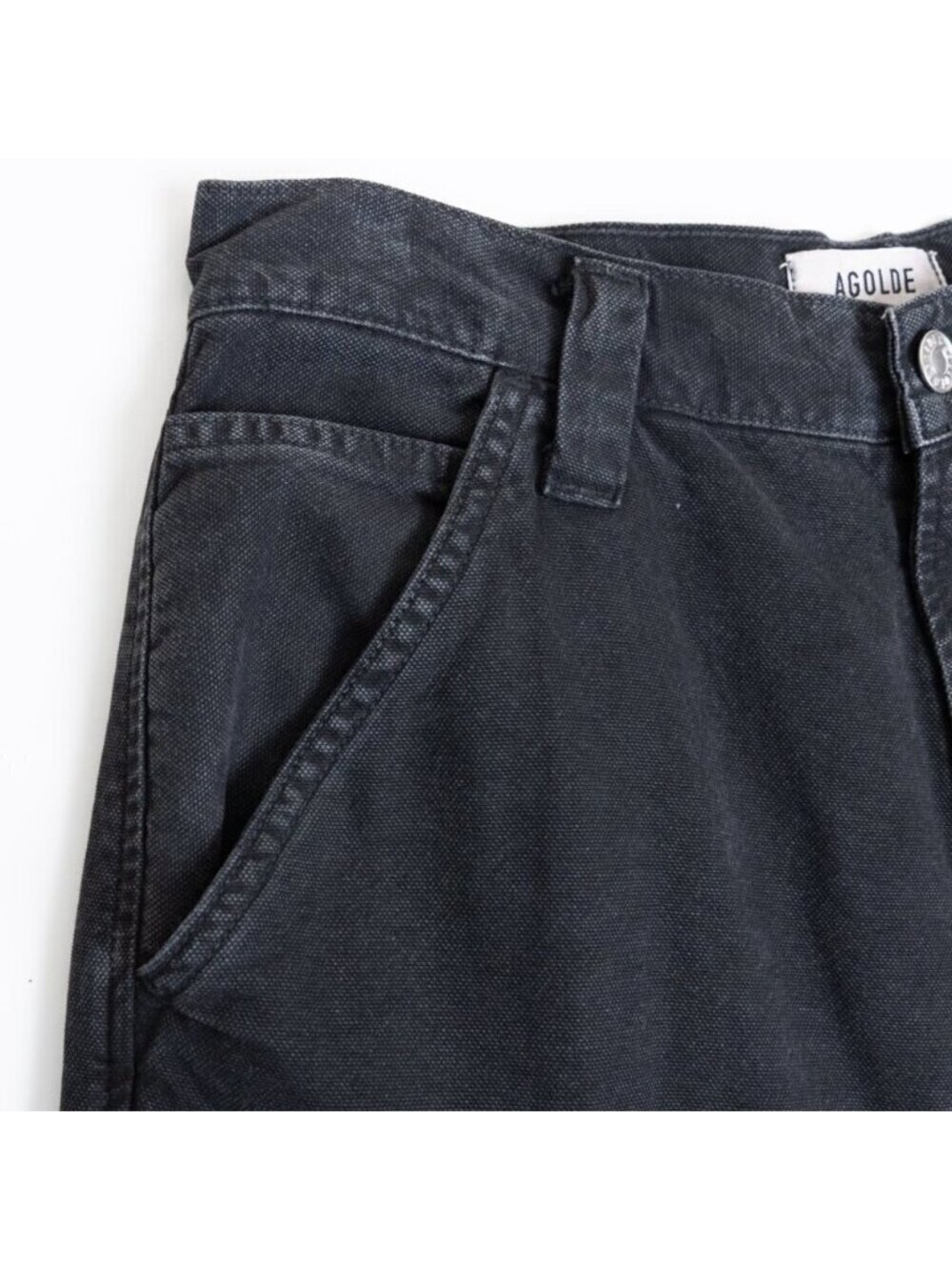 AGOLDE Vivian Pant Cargo Jeans Oversized Baggy Wide Leg Strap Black - Picture 8 of 13